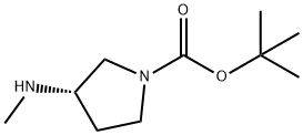 1-Pyrrolidinecarboxylicacid,3-(methylamino)-,1,1-dimethylethylester,(3S)-(9CI) Structure