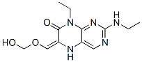 (6E)-8-ethyl-2-ethylamino-6-(hydroxy-methoxy-methylidene)-5H-pteridin- 7-one Struktur