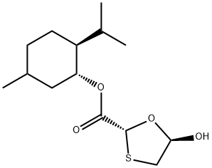 147126-62-3 (2R,5R)-5-ヒドロキシ-1,3-オキサチオラン-2-カルボン酸(1R,2S,5R)-5-メチル-2-(1-メチルエチル)シクロヘキシルエステル