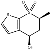 (4S,6S)-4H-Thieno[2,3-b]-thiopyran-4-ol-5,6-dihydro-6-methyl-7,7-dioxide Structure