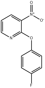 2-(4-フルオロフェノキシ)-3-ニトロピリジン 化学構造式