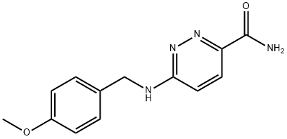 3-Pyridazinecarboxamide, 6-[[(4-methoxyphenyl)methyl]amino]- 结构式