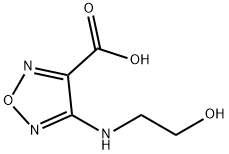 4-(2-HYDROXY-ETHYLAMINO)-FURAZAN-3-CARBOXYLIC ACID 化学構造式
