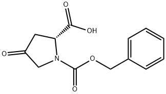 N-CBZ-4-オキソ-D-プロリン 化学構造式