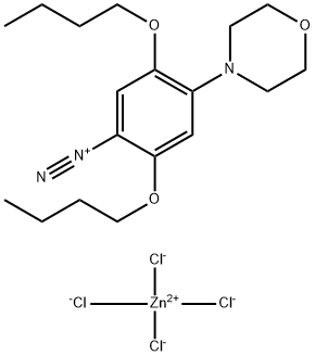 2,5-dibutoxy-4-(morpholin-4-yl)benzenediazonium tetrachlorozincate (2:1) 