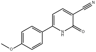 6-(4-甲氧基苯基)-2-氧代-1,2-二氢吡啶-3-甲腈, 147269-06-5, 结构式