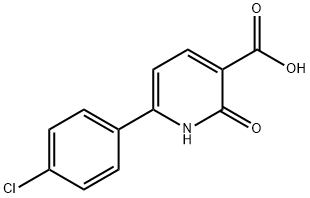 6-(4-chlorophenyl)-1,2-dihydro-2-oxo-3-Pyridinecarboxylic acid 结构式