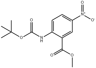 2-TERT-BUTOXYCARBONYLAMINO-5-NITRO-BENZOIC ACID METHYL ESTER,147290-58-2,结构式