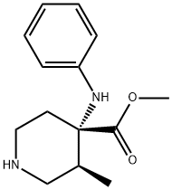 cis-3-Methyl-4-(phenylaMino)-4-piperidinecarboxylic Acid Methyl Ester Struktur