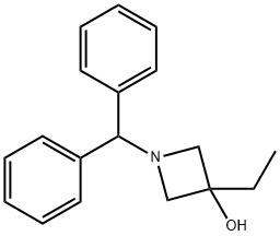 1-二苯甲基-3-乙基氮杂环丁烷-3-醇, 147293-65-0, 结构式