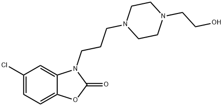 5-Chloro-3-[3-[4-(2-hydroxyethyl)piperazin-1-yl]propyl]benzoxazol-2(3H)-one,14733-75-6,结构式