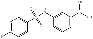 3-(4-iodobenzenesulfonamido)phenylboronic acid 化学構造式
