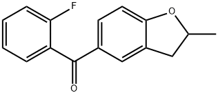 Methanone, (2,3-dihydro-2-methyl-5-benzofuranyl)(2-fluorophenyl)- Structure