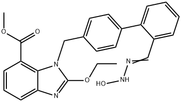 (Z)-Methyl 2-ethoxy-3-((2'-(N'-hydroxycarbaMiMidoyl)biphenyl-4-yl)Methyl)-3H-benzo[d] iMidazole-4-carboxylate Structure