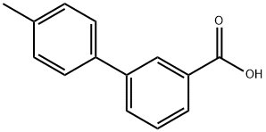 4'-メチル-3-ビフェニルカルボン酸 化学構造式