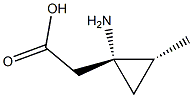 Cyclopropaneacetic acid, 1-amino-2-methyl-, trans-(+)- (9CI) Struktur