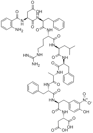 ANTHRANILYL-ASP-PHE-ARG-LEU-PHE-ALA-PHE& Struktur