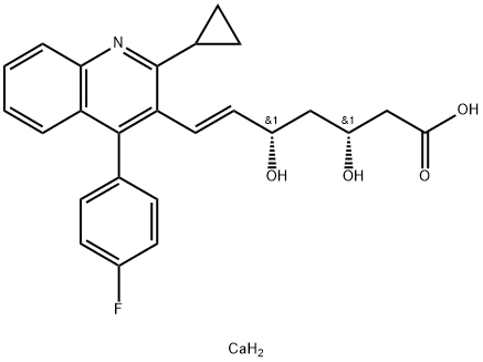 ピタバスタチンカルシウム 化学構造式