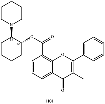 4H-1-벤조피란-8-카르복실산,3-메틸-4-옥소-2-페닐-,2-(1-파이프리디닐)시클로헥실에스테르,염산염,트랜스-(+-)-