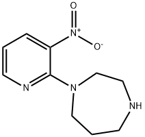 1-(3-Nitro-pyridin-2-yl)-[1,4]diazepane, 98+% C10H14N4O2, MW: 222.24 Structure