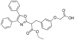 ethyl alpha-((3-(2-hydroxy-2-oxoethoxy)phenyl)methyl)-4,5-diphenyl-2-oxazoleacetate 结构式