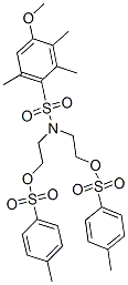 N,N-bis(2-((4-tolylsulfonyl)oxy)ethyl)-4-methoxy-2,3,6-trimethylbenzenesulfonamide Structure