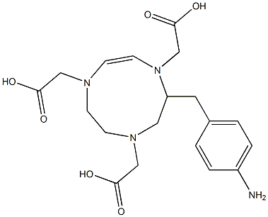 1H-1,4,7-Triazonine-1,4,7-triacetic acid, 2-[(4-aMinophenyl)Methyl]hexahydro-,147597-65-7,结构式