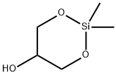 2,2-ジメチル-1,3-ジオキサ-2-シラシクロヘキサン-5-オール 化学構造式