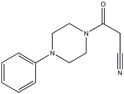 3-OXO-3-(4-PHENYL-PIPERAZIN-1-YL)-PROPIONITRILE 化学構造式