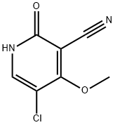 5-CHLORO-1,2-DIHYDRO-4-METHOXY-2-OXO-3-PYRIDINECARBONITRILE 化学構造式