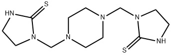 1,1'-(哌嗪-1,4-二基二亚甲基)二咪唑烷-2-硫酮,14764-02-4,结构式