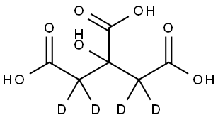 柠檬酸-2,2,4,4-D4 结构式