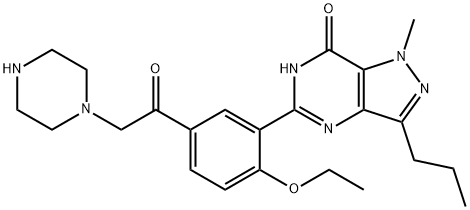 N-Desethyl Acetildenafil 化学構造式