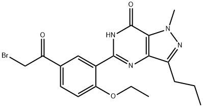 1,4-Dihydro-5-[5-broMoacetyl)-2-ethoxyphenyl]-1-Methyl-3-propyl-7H-pyrazolo[4,3-d]pyriMidin-7-one,147676-94-6,结构式