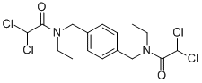 N,N'-[1,4-Phenylenebis(methylene)]bis(2,2-dichloro-N-ethylacetamide) Struktur