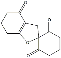 3,5,6,7-テトラヒドロスピロ[ベンゾフラン-2(4H),1'-シクロヘキサン]-2',4,6'-トリオン 化学構造式