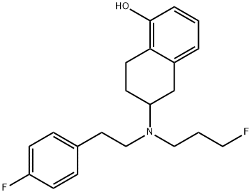 2-(N-n-3-fluoropropyl-N-(4-fluorophenyl)ethylamino)-5-hydroxytetralin Structure