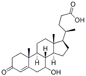 3-oxo-7-hydroxychol-4-enoic acid 化学構造式