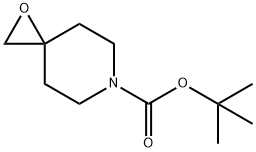1-OXA-6-AZASPIRO[2.5]OCTANE-6-CARBOXYLIC ACID, 1,1-DIMETHYLETHYL ESTER Struktur
