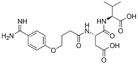 ((4-(4-amidinophenoxy)butanoyl)aspartyl)valine,147865-49-4,结构式