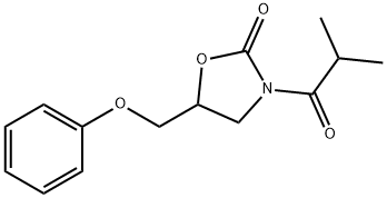 3-Isobutyryl-5-phenoxymethyl-2-oxazolidinone 结构式