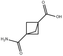 Bicyclo[1.1.1]pentane-1-carboxylic acid, 3-(aminocarbonyl)- (9CI) Structure