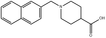 1-(2-NAPHTHALENYLMETHYL)-4-PIPERIDINECARBOXYLIC ACID 结构式