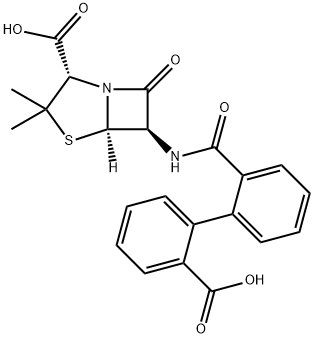 2-(2'-carboxyphenyl)benzoyl-6-aminopenicillanic acid 结构式