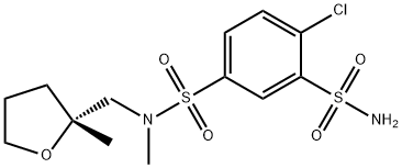 m-Benzenedisulfonamide, 4-chloro-N1-methyl-N1-(tetrahydro-2-methylfurfuryl)-, (-)- (8CI),14796-41-9,结构式