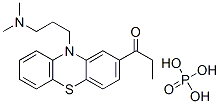 1-[10-[3-(ジメチルアミノ)プロピル]-10H-フェノチアジン-2-イル]-1-プロパノン・りん酸塩 化学構造式