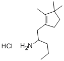 1-Cyclopentene-1-ethanamine, alpha-propyl-2,3,3-trimethyl-, hydrochlor ide Structure
