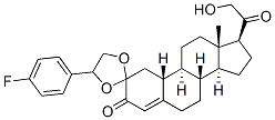 (1'-(4-fluorophenyl)(ethylenedioxy))-21-hydroxy-19-norpregn-4-ene-3,20-dione Structure