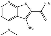 3-amino-4-(dimethylamino)thieno[2,3-b]pyridine-2-carboxamide Struktur