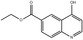 4-ヒドロキシキノリン-6-カルボン酸エチル 化学構造式